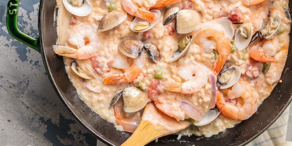 Seafood Alfredo Stovetop Paella
