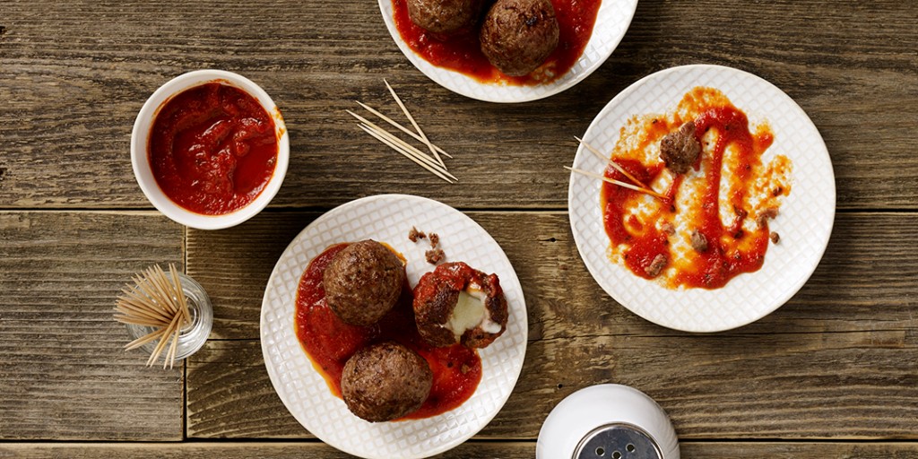 Spicy Mozzarella Meatballs